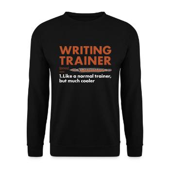 Writer Trainer Definition Writing - Unisex Sweatshirt - black - Front - Alina (178cm) & Michal (187cm)
