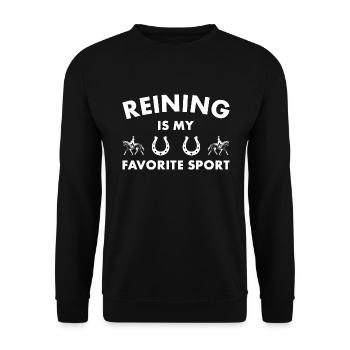 Reining Is My Favorite Sport Reiner - Unisex Sweatshirt - black - Front - Alina (178cm) & Michal (187cm)