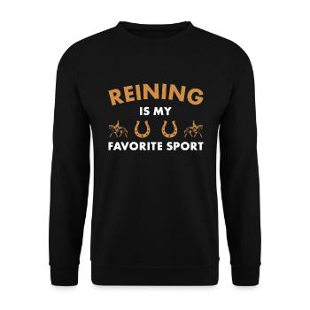 Reining Is My Favorite Sport Reiner - Unisex Sweatshirt - black - Front - Alina (178cm) & Michal (187cm)
