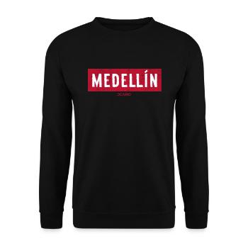 Medellín - ccario - Unisex Pullover - Schwarz - Vorne - Alina (178cm) & Michal (187cm)