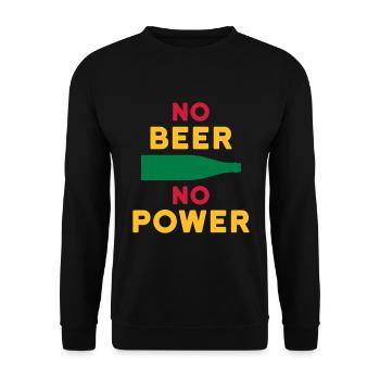 Pas de bière pas d’alimentation (bouteille de bière) - Sweat-shirt Unisexe - noir - Devant - Alina (178cm) & Michal (187cm)