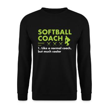 Sport Coach Definition Softball - Unisex Pullover - Schwarz - Vorne - Alina (178cm) & Michal (187cm)