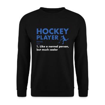 Sport Player Definition Hockey - Unisex Pullover - Schwarz - Vorne - Alina (178cm) & Michal (187cm)