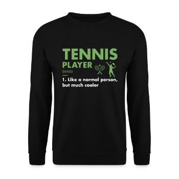 Sport Player Definition Tennis - Unisex Pullover - Schwarz - Vorne - Alina (178cm) & Michal (187cm)