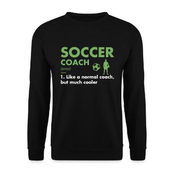Entraîneur sportif Définition Soccer - Sweat-shirt Unisexe - noir - Devant - Alina (178cm) & Michal (187cm)