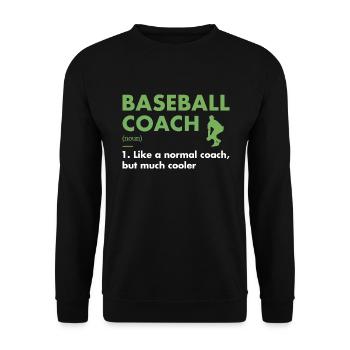 Sport Coach Definition Baseball - Unisex Pullover - Schwarz - Vorne - Alina (178cm) & Michal (187cm)