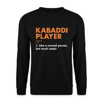 Sport Player Definition Kabaddi - Unisex Sweatshirt - black - Front - Alina (178cm) & Michal (187cm)