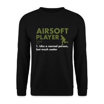 Sport Player Definition Airsoft - Unisex Sweatshirt - black - Front - Alina (178cm) & Michal (187cm)