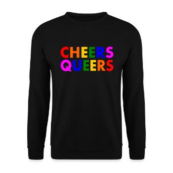 Cheers queers - Unisex Sweatshirt - black - Front - Alina (178cm) & Michal (187cm)