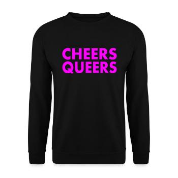 Cheers queers - Unisex Sweatshirt - black - Front - Alina (178cm) & Michal (187cm)