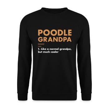 Poodle Grandpa Definition - Unisex Sweatshirt - black - Front - Alina (178cm) & Michal (187cm)