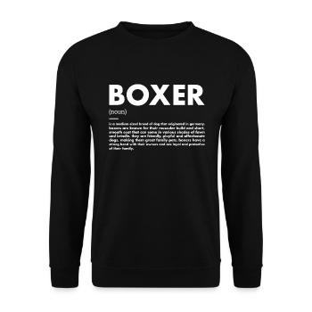 Boxer Definition - Unisex Sweatshirt - black - Front - Alina (178cm) & Michal (187cm)
