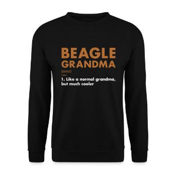 Beagle Grandma Definition - Unisex Pullover - Schwarz - Vorne - Alina (178cm) & Michal (187cm)