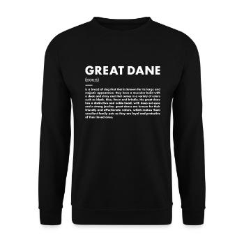 Définition du dogue allemand - Sweat-shirt Unisexe - noir - Devant - Alina (178cm) & Michal (187cm)