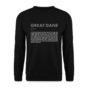 Définition du dogue allemand - Sweat-shirt Unisexe - noir - Devant - Alina (178cm) & Michal (187cm)