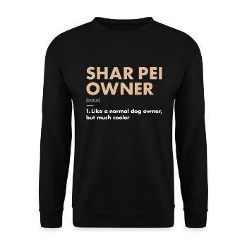 Définition du propriétaire de Shar Pei - Sweat-shirt Unisexe - noir - Devant - Alina (178cm) & Michal (187cm)
