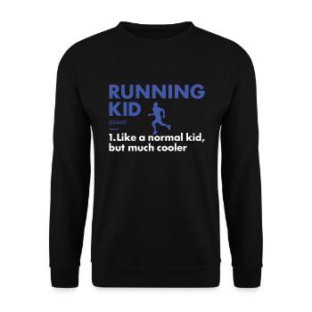 Sport Kid Running - Unisex Sweatshirt - black - Front - Alina (178cm) & Michal (187cm)