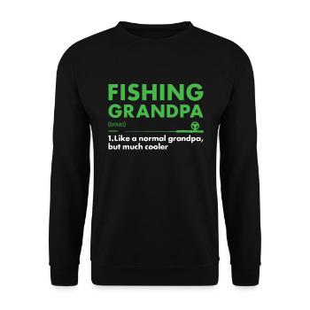 Pêcheur Grand-père Définition Pêche - Sweat-shirt Unisexe - noir - Devant - Alina (178cm) & Michal (187cm)