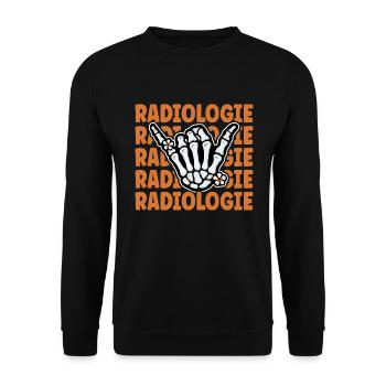 Radiologie Röntgen Radiolog MTRA MTA Radiologe - Unisex Pullover - Schwarz - Vorne - Alina (178cm) & Michal (187cm)