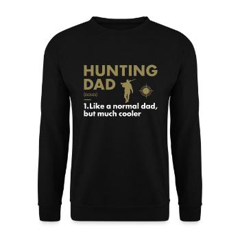 Hunter Dad Definition Hunting - Unisex Sweatshirt - black - Front - Alina (178cm) & Michal (187cm)
