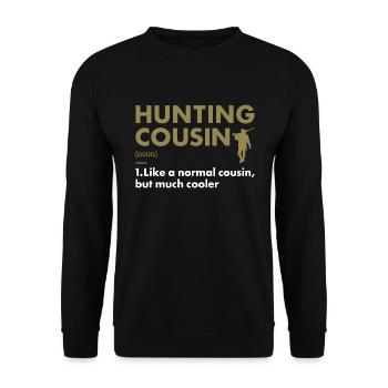 Hunter Cousin Definition Hunting - Unisex Sweatshirt - black - Front - Alina (178cm) & Michal (187cm)