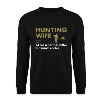 chasseur femme définition chasse - Sweat-shirt Unisexe - noir - Devant - Alina (178cm) & Michal (187cm)