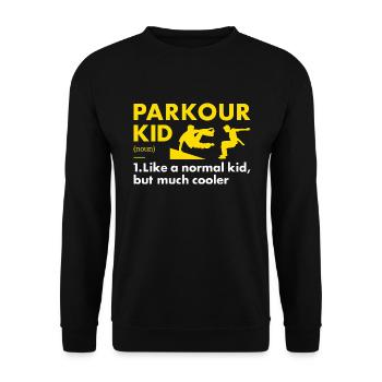 Traceur Kid Definition Parkour - Unisex Pullover - Schwarz - Vorne - Alina (178cm) & Michal (187cm)