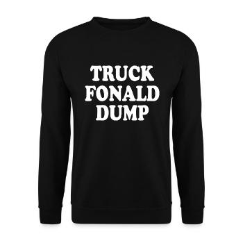 truck fonald dump - Unisex Pullover - Schwarz - Vorne - Alina (178cm) & Michal (187cm)