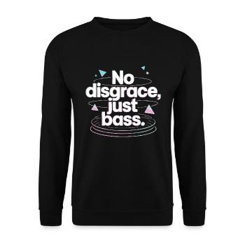 Pas de disgrâce, juste de la basse rétro - Sweat-shirt Unisexe - noir - Devant - Alina (178cm) & Michal (187cm)