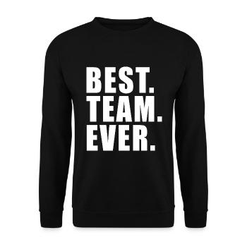 BEST TEAM EVER GIFT WORK GROUP CLUB GROUP - Unisex Sweatshirt - black - Front - Alina (178cm) & Michal (187cm)
