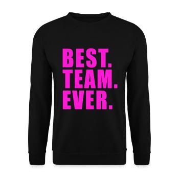 BEST TEAM EVER GIFT WORK GROUP CLUB GROUP - Unisex Sweatshirt - black - Front - Alina (178cm) & Michal (187cm)