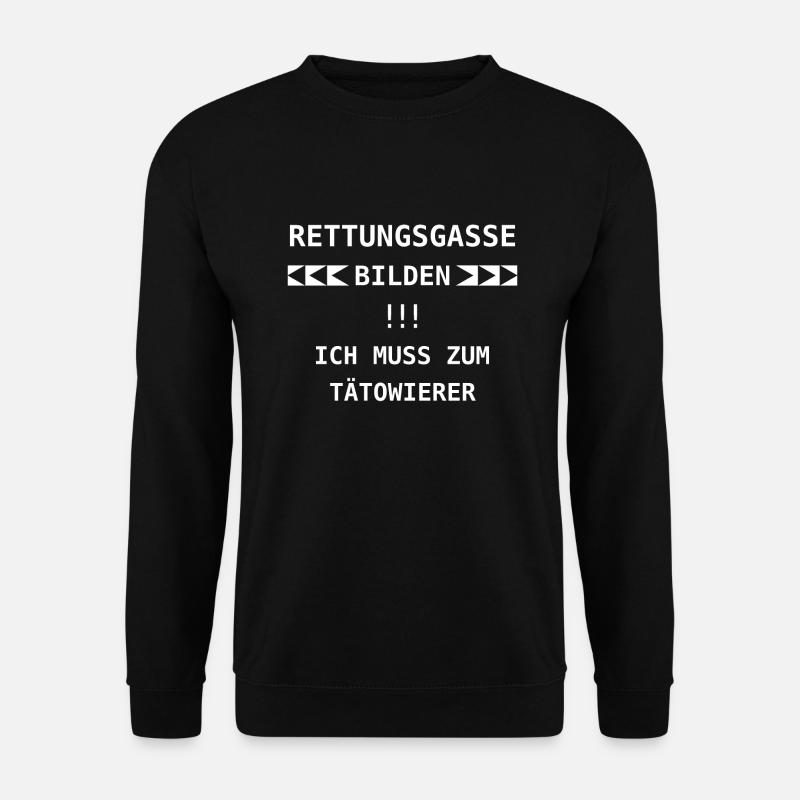 Tattoo saying rescue lane - Unisex Sweatshirt - black