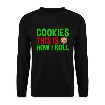 Cuisson C’est comme ça que je roule biscuit - Sweat-shirt Unisexe - noir - Devant - Alina (178cm) & Michal (187cm)