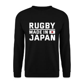 Rugby fabriqué à partir de Japan Rugby - Sweat-shirt Unisexe - noir - Devant - Alina (178cm) & Michal (187cm)