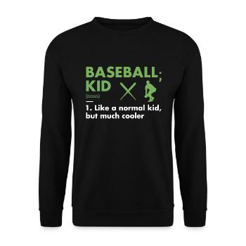 Sport Kid Définition Baseball - Sweat-shirt Unisexe - noir - Devant - Alina (178cm) & Michal (187cm)