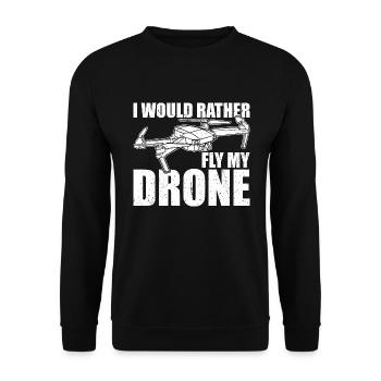 Drone Drones - Unisex Sweatshirt - black - Front - Alina (178cm) & Michal (187cm)