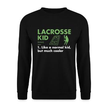 Sport Kid Definition Lacrosse - Unisex Sweatshirt - black - Front - Alina (178cm) & Michal (187cm)