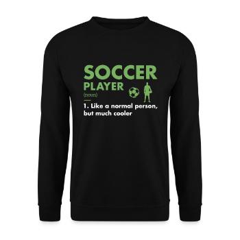 Sport Player Definition Soccer - Unisex Pullover - Schwarz - Vorne - Alina (178cm) & Michal (187cm)