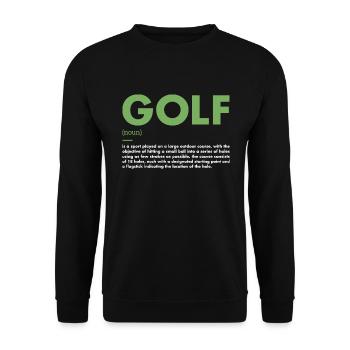 Sport Définition Golf - Sweat-shirt Unisexe - noir - Devant - Alina (178cm) & Michal (187cm)