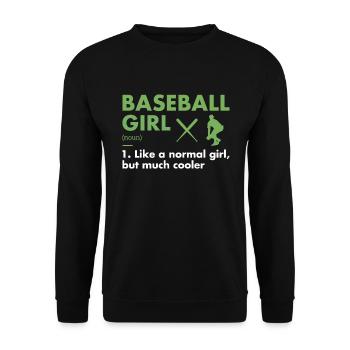 Sport Girl Définition Baseball - Sweat-shirt Unisexe - noir - Devant - Alina (178cm) & Michal (187cm)