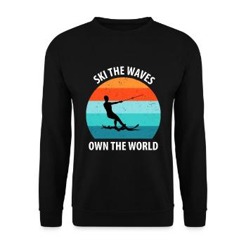 Water skis, water skis, water skiers - Unisex Sweatshirt - black - Front - Alina (178cm) & Michal (187cm)