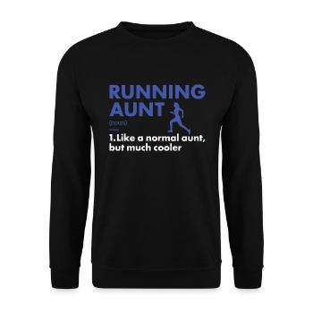 Sport Aunt Running - Unisex Sweatshirt - black - Front - Alina (178cm) & Michal (187cm)