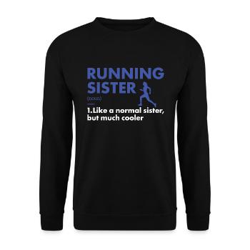 Sport Sister Running - Unisex Sweatshirt - black - Front - Alina (178cm) & Michal (187cm)