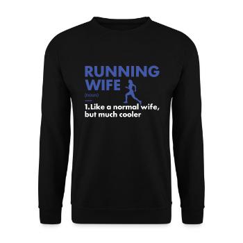 Sport Wife Running - Unisex Sweatshirt - black - Front - Alina (178cm) & Michal (187cm)
