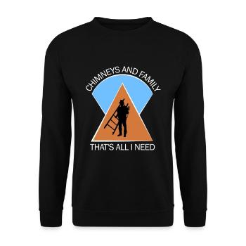 Chimney sweep chimney sweep - Unisex Sweatshirt - black - Front - Alina (178cm) & Michal (187cm)