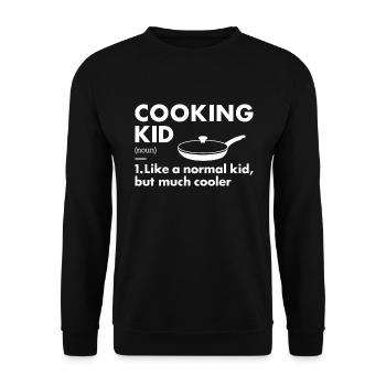 Cook Kid Définition Cuisine - Sweat-shirt Unisexe - noir - Devant - Alina (178cm) & Michal (187cm)