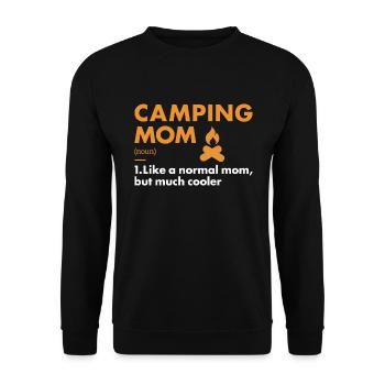 Camper Mom Definition Camping - Unisex Sweatshirt - black - Front - Alina (178cm) & Michal (187cm)