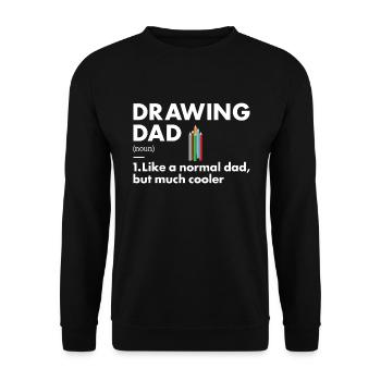Dessinateur de définition de papa - Sweat-shirt Unisexe - noir - Devant - Alina (178cm) & Michal (187cm)