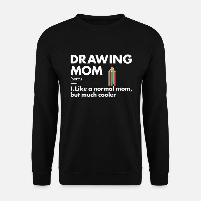 Drawer Mom Definition Drawing - Unisex Pullover - Schwarz