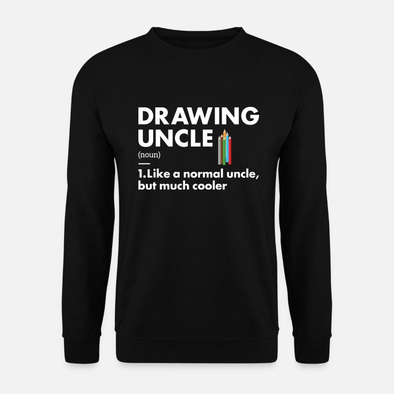 Drawer Uncle Definition Drawing - Unisex Sweatshirt - black